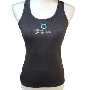 Deadstock Vintage Y2k Wet Seal Taurus Astrology Baby Tee Bedazzled Tanktop sz M